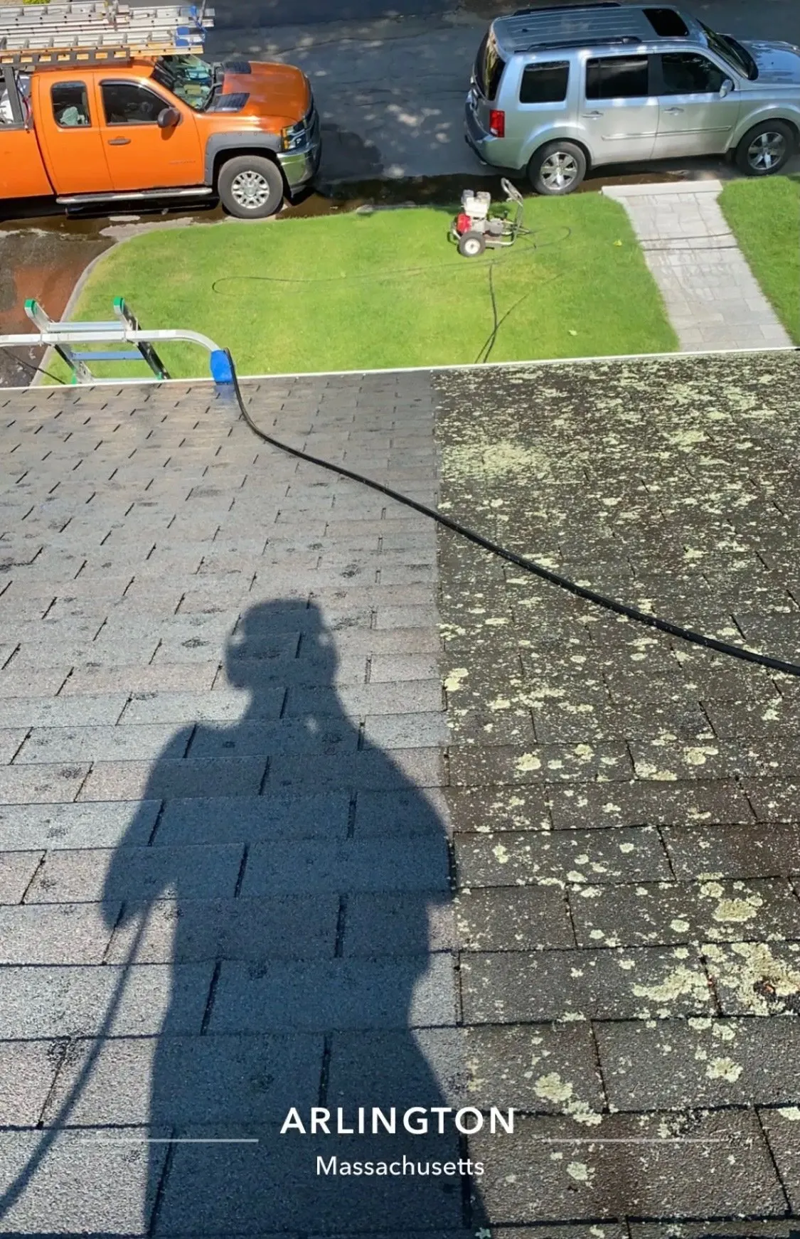 Moss Boss roof cleaning — POV · Asphalt