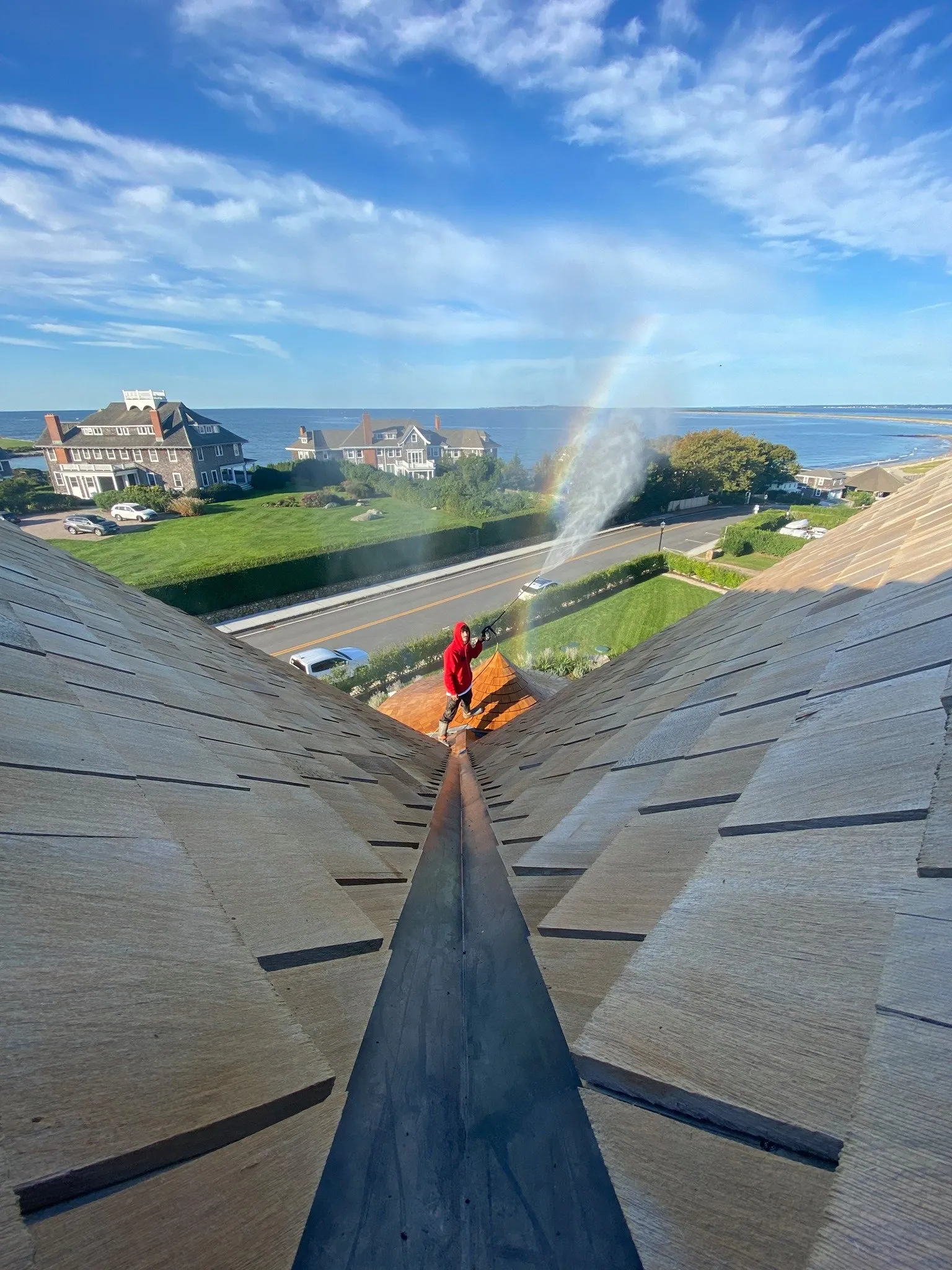 Moss Boss roof cleaning — Watch Hill · Cedar